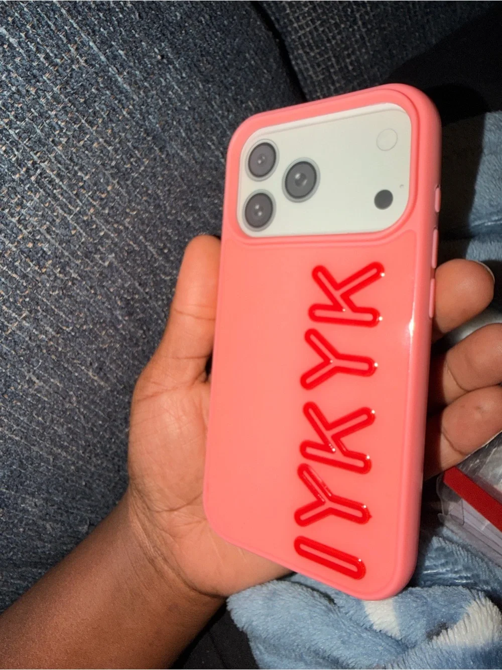 Pink 'YK YK' Protective Phone Case for iPhone